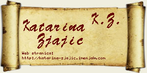 Katarina Zjajić vizit kartica
